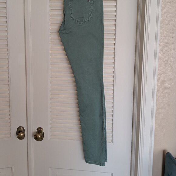 Joe's Jeans Rocker Skinny Mid-Rise Eucalyptus Green Zip Pockets Size 29 EUC - Picture 5 of 9